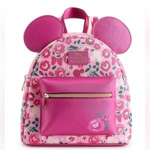 Disney Minnie Mouse Pink Floral Print Mini Backpack